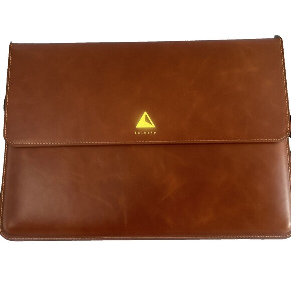 Leather Laptop Case Envelope Tan Color Compatible for Macbook Air 13" NEW - Picture 6 of 11